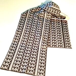 Michael Kors Monogram Black and White Scarf